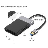 USB 3.0 4 in 1 pembaca kartu dengan SD TF CF XQD kompatibilitas