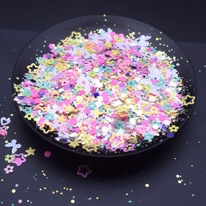 Suministros para Manualidades, Purpurina Gruesa <span class=keywords><strong>Rosa</strong></span> <span class=keywords><strong>Mate</strong></span>, Purpurina Gruesa Neón Mixta para Decoración Navideña, Vasos y Manualidades - Product Image 5