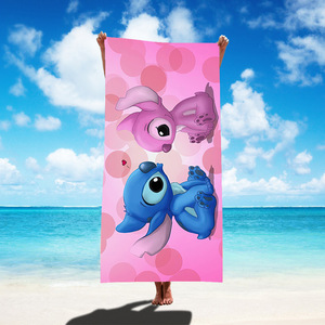 Newest Custom Print Microfiber <b>Beach</b> <b>Towel</b> Sand Free Quickdry Cartoon Stitch Kids <b>Beach</b> <b>Towels</b> with logo - Product Image 4