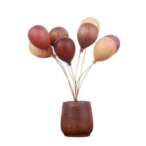 Ornements de ballons en bois massif sur le thème des dessins animés, décorations pour la <span class=keywords><strong>voiture</strong></span> et la maison, accessoires créatifs faits à la main pour les cadeaux de Nouvel An et d'anniversaire - Product Image 5