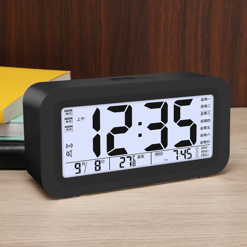 355 Touchscreen [Voice Announcement, Three Alarm Clocks] Black