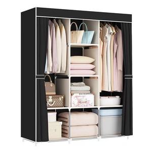 Armoire amovible autoportante économique pour chambre à coucher, style japonais, avec système de rangement rotatif simple et accessoires pratiques, étagères incluses - Product Image 3