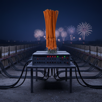 Allumeur à fil de cuivre orange de haute qualité TOP FTP-T, 50 m, avec capuchon noir, télécommande, certifié CE, pour feux d'artifice d'intérieur du Nouvel An