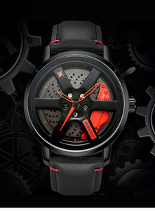 Relojes de ruedas de coche de carreras de moda relojes de cuarzo modernos de rueda de coche de carreras de cuero impermeable <span class=keywords><strong>920</strong></span> - Product Image 5