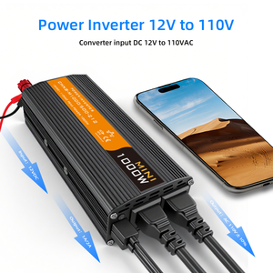 CHNB-M1000/500-212 เครื่องแปลงไฟขนาดเล็กแบบเฟสเดียว 1000 วัตต์ 12v/24v เป็นไฟบ้าน AC 220v พร้อมเอาต์พุต 110V CHNB-M1000/500-212 1000w มินิอินเวอร์เตอร์ - Product Image 5