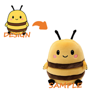 Peluche personnalisée - Peluche super douce avec design brodé, doublure en nylon et en maille, vente en gros