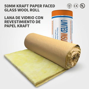Matériaux <span class=keywords><strong>de</strong></span> construction économiques UET, <span class=keywords><strong>laine</strong></span> <span class=keywords><strong>de</strong></span> <span class=keywords><strong>verre</strong></span> avec revêtement en papier kraft, <span class=keywords><strong>laine</strong></span> <span class=keywords><strong>de</strong></span> <span class=keywords><strong>verre</strong></span> ignifuge recouverte <span class=keywords><strong>de</strong></span> papier kraft en rouleau - Product Image 1
