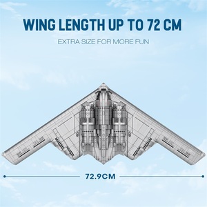 Reobrix 33038 blocs de construction d'<span class=keywords><strong>avion</strong></span> <span class=keywords><strong>militaire</strong></span> esprit B-2 <span class=keywords><strong>bombardier</strong></span> furtif modèle Kit de Construction à haut détail pour collectionneurs jouet - Product Image 6