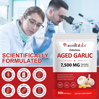 Acentiallabs Complément alimentaire en gélules molles à l'extrait d'ail vieilli naturel sans gluten, sans odeur, pour le soutien immunitaire et le bien-être général