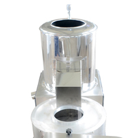 Laveuse et Éplucheuse Électrique Commerciale de Pommes de Terre, Coupe-Légumes avec Moteur, Taille de Coupe Réglable, en Acier Inoxydable