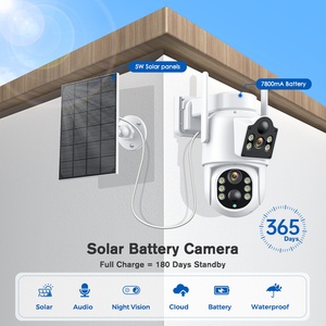 Icsee năng lượng mặt trời PTZ máy ảnh 4MP wifi 4 gam LTE Sim thẻ tiêu thụ thấp CCTV với 5 Wát <span class=keywords><strong>panel</strong></span> năng lượng mặt trời 7800mAh pin, Alexa Echo hỗ trợ - Product Image 2