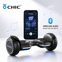 Hoverboard portable tout-terrain pour adulte, 8,5 pouces, avec lumières LED, auto-équilibrant, vitesse de 12 km/h et capacité de charge de 100 kg
