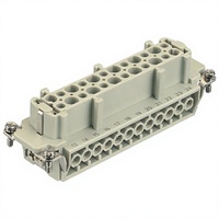 Conector Automotriz Hembra de 32 Pines, Estándar Común, Policarbonato, Latón Niquelado, Alta Resistencia, 500V, HE-024-F