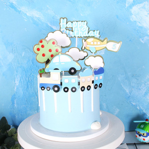 Set Decorazione Torta Aereo, Topper Torta Compleanno Pilota Caccia - Product Image 3