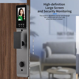 XSDTS K49 compatible avec les serrures <span class=keywords><strong>WiFi</strong></span> Tuya/Whishome avec interphone actif, déverrouillage multi-méthodes : empreinte digitale, reconnaissance faciale, <span class=keywords><strong>mot</strong></span> <span class=keywords><strong>de</strong></span> <span class=keywords><strong>passe</strong></span>, carte, application pour la maison - Product Image 4