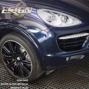 สติ๊กเกอร์ไวนิลเคลือบเงาสำหรับติดรถยนต์สีฟ้าเที่ยงคืนแผ่นโลหะเคลือบเงาซุปเปอร์กลอส PVC รักษาด้วยตัวเองกันรอยขีดข่วนกันยูวีเปลี่ยนสีได้ - Product Image 5