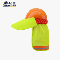 Casco de Seguridad con Visera Extendida de Alta Visibilidad en Amarillo Fluorescente para Mantenimiento Vial Municipal