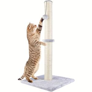 Tiang Garukan Kucing DOUBLEFLY Model 041LJ Desain Modern Stabil Dua Bagian Vertikal Bahan Sisal Aman untuk Kucing Memanjat - Product Image 1