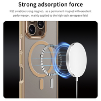 Vente en gros de coques magnétiques de luxe antichoc pour téléphones portables avec panneau arrière mat compatible avec iPhone 16 15 14 13 12 11 Pro