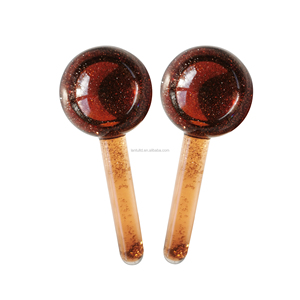 Vente en gros de produits de beauté soins personnels de beauté massage du visage outils glace globes massage du visage pour les soins de la peau avec des paillettes - Product Image 4