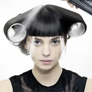 Film transparent anti-casse jetable en PET, autocollants étanches pour couverture de coiffure, avec frange