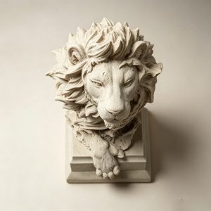 Sculpture de <span class=keywords><strong>lion</strong></span> BZY avec tailles personnalisables, disponible en versions grandes ou petites pour l'extérieur, parfaite pour la décoration intérieure, figurines en résine - Product Image 2