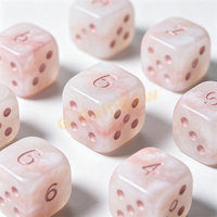 Jeu de dés professionnels Smoky Pips D6 en résine sans bulles, 14 mm, 16 mm, 18 mm, avec logo gravé