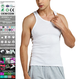 Camiseta Deportiva de Tirantes para Hombre, Transpirable, de Secado Rápido, 100% Algodón, para Fisicoculturismo, Fitness, Running, Gimnasio, Chaleco de Malla, Sin Mangas, para Entrenamiento - Product Image 1