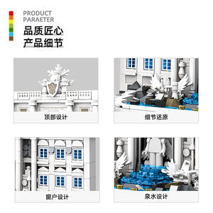 Wange 4212 Maqueta Arquitectónica de Barroco Italiano con Fuente de Agua, 650 Piezas para Adultos, Disponible en Stock - Product Image 3