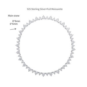 Collar de Plata Pura con Piedra de Silicona en Forma de Corazón, Joyería de Lujo 8*8 - Product Image 6