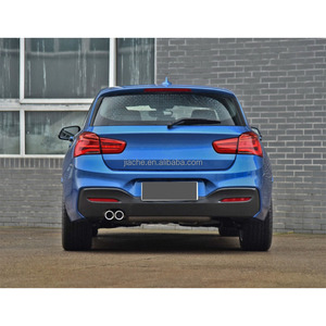 Diffusore Posteriore ABS con Doppia Uscita Laterale per BMW Serie 1 <span class=keywords><strong>F20</strong></span> M Sport M135i M140i <span class=keywords><strong>2015</strong></span>-2018, Nero Lucido Effetto Carbonio - Product Image 2