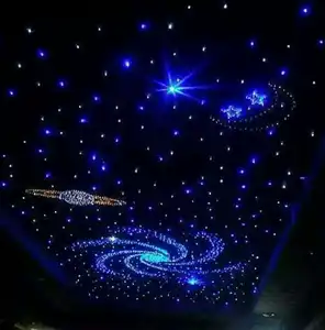 SMX LED RGB Color Fiber Optic Star Ceiling Panels Star Ceiling Lights System Changing Night Sky Stars