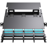 Châssis ODF modulaire 2U 19 pouces coulissant pour panneau de brassage de fibres MPO 144 ports LC Duplex, certifié REACH SVHC pour centre de données