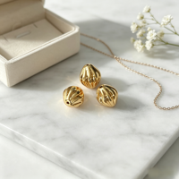 Perles entretoises bicônes côtelées en laiton, plaquées or/rhodium, à rainures verticales, pour composants de bijoux élégants pour femmes, pour la confection quotidienne de bijoux DIY