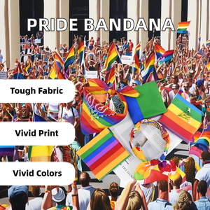 LGBT فخر العلم باندانا مخصصة قوس قزح منديل مربع الأوشحة مثلي الجنس تحت عنوان التبعي - Product Image 2