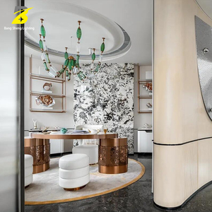 <span class=keywords><strong>Plafonnier</strong></span> LED Bang Sheng Lighting en tube <span class=keywords><strong>de</strong></span> verre côtelé - Décoration contemporaine émeraude <span class=keywords><strong>pour</strong></span> bureau et suite d'hôtel - Product Image 6