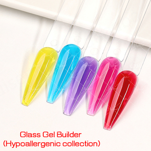 Gel de construction pour ongles en verre naturel, gelée, arc-en-ciel, jaune néon, été, cristal, gel de construction pour ongles en verre translucide, gel de rallongement à faire tremper - Product Image 6