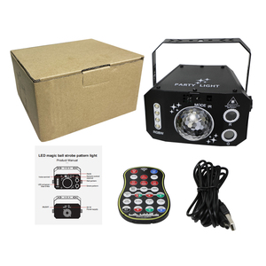 New <span class=keywords><strong>7</strong></span> mắt Disco Ball <span class=keywords><strong>LED</strong></span> ánh sáng laser RGBW âm thanh-kích hoạt điều khiển ma thuật chiếu cho Câu lạc bộ đêm bên chiếu sáng - Product Image 5