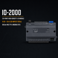 Contrôleur IO-2000 pour la série EC CW, BACnet MSTP Modbus RTU RS-485, 10 entrées numériques, 10 entrées analogiques, contact sec, thermistance NTC 10K 20K, 24V AC/DC BTL