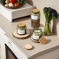 Nouvelles bougies parfumées créatives en cire de soja à faible MOQ pour la décoration, bougies parfumées de luxe en bouteille de verre avec marque privée