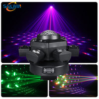 Petite lampe à faisceau laser à six bras magique DMX512, source LED, projecteur de faisceau pour les soirées DJ, indice de protection IP20, effet kaléidoscope