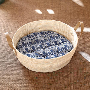 Longnew-cama de gato de ratán para mascotas, Cama de Gato de ratán Fatto a Mano - Product Image 5