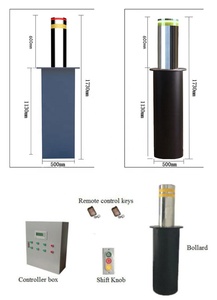 Thủy lực tăng bollards tự động khí nén có thể thu vào cổng rào cản điện điều khiển từ xa bãi đậu xe bollards rào cản giao thông - Product Image 6