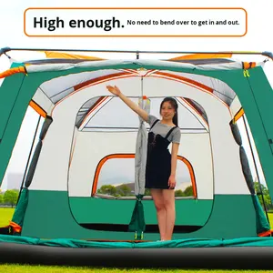 Carpa de Camping para Exteriores de Doble Capa, <span class=keywords><strong>Gran</strong></span> Espacio, Resistente a la Lluvia, de Tela Oxford 210D, para las Cuatro Estaciones, con Dos Dormitorios y Una Sala de Estar - Product Image 6