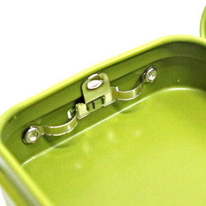 Boîte en métal CR résistante aux enfants avec couvercle à charnière et bouton-poussoir, logo personnalisé, pour herbes et fleurs, capacité 3,5g - Product Image 2