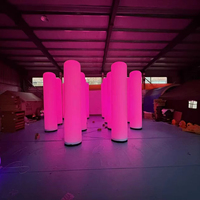 Colonnes publicitaires personnalisées imprimées avec éclairage LED et tube gonflable en tissu Oxford
