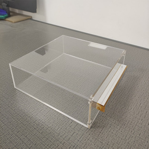 Kare akrilik Mazta kutusu Passover Matzah kutusu Lucite <span class=keywords><strong>Matzo</strong></span> durumda tutucu Lucite Matzah kutusu kare Matzos Modern tarzı kapaklı - Product Image 4