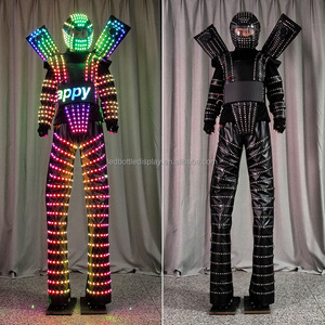 Couleur intelligente Pixels lumières LED Robot Cosplay Costume vêtements lumineux échasses marcheur Costume pour scène danse Performance - Product Image 3
