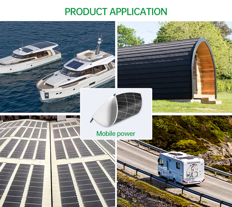 Panneau solaire amorphe flexible solaire flexible portatif du film 100W 8