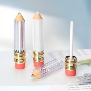 Tubes de brillant à lèvres en gros argentés 4 ml, contenants en plastique pour huile à lèvres avec bouchon à vis, logo personnalisable, utilisation pour le blush - Product Image 4